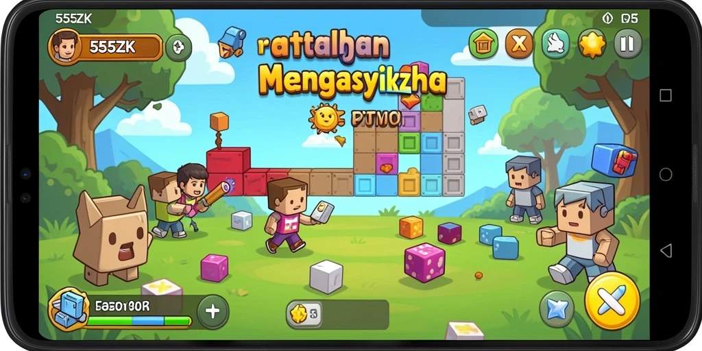 Tampilan gameplay 555ZK yang menantang dan seru.