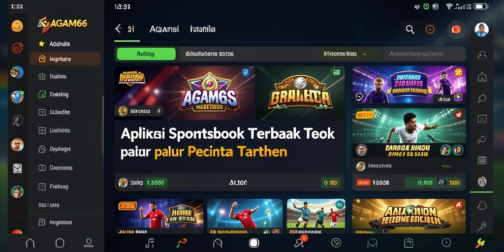 Tampilan menarik dari gameplay Sportsbook AGAM66 yang seru.