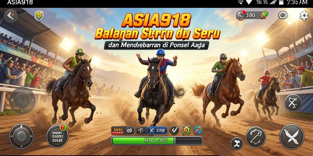 Tangkapan layar gameplay balapan yang mendebarkan dari ASIA918.