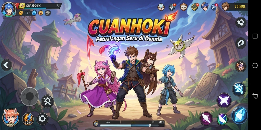 Gameplay seru dan interaksi karakter di CUANHOKI.