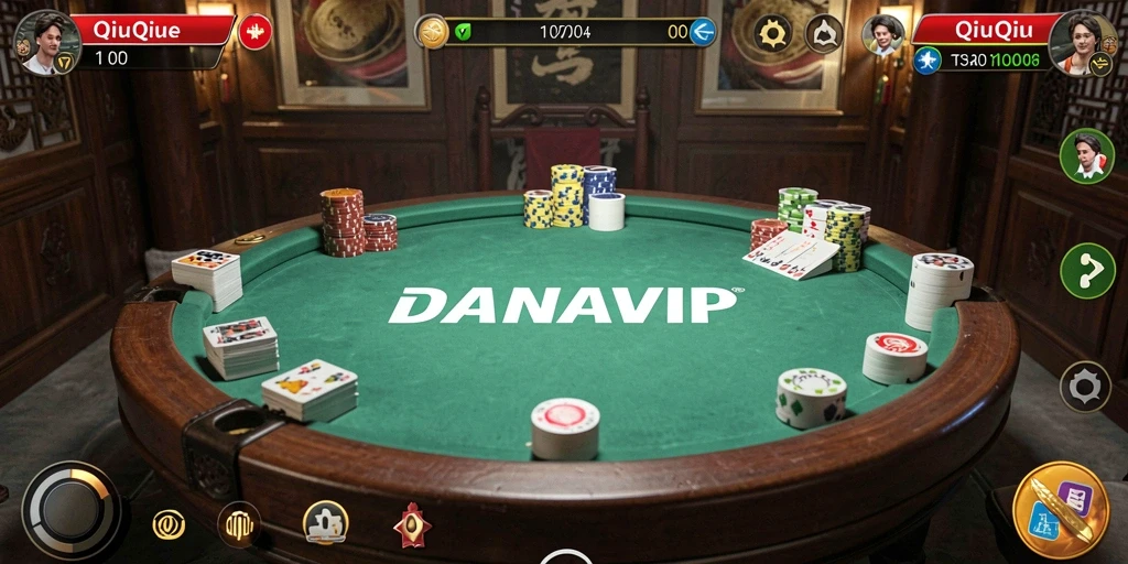 Tampilan gameplay QiuQiu yang seru dan interaktif di DANAVIP.