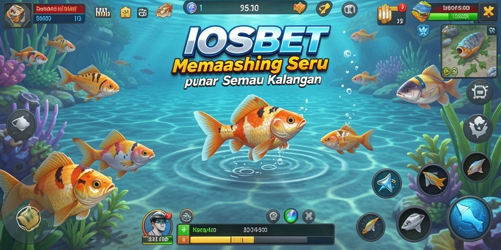 Tampilan gameplay IOSBET yang menampilkan aksi memancing seru.