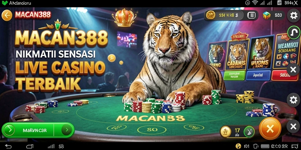 Tampilan gameplay Live Casino yang menakjubkan dan interaksi langsung dengan dealer.