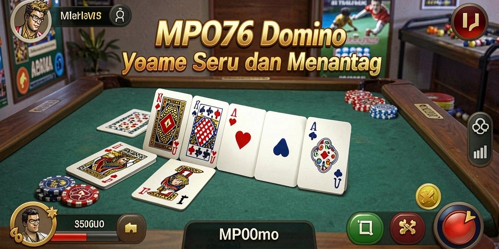 Tampilan gameplay seru dalam permainan Domino MPO76.