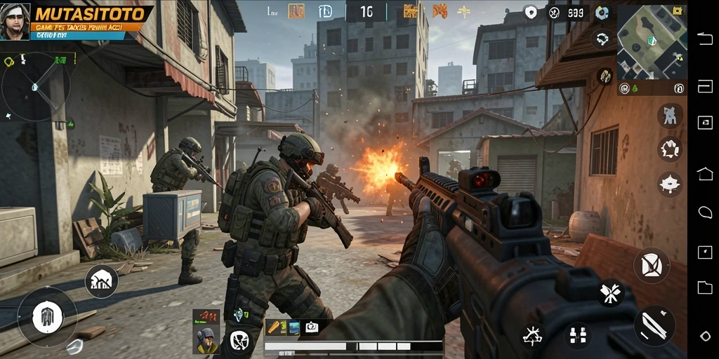 Tangkapan layar utama gameplay MUTASITOTO yang menunjukkan aksi seru dan grafis yang memukau.