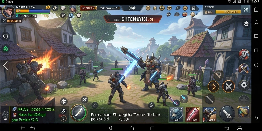 Tangkapan layar gameplay NX303 yang menampilkan aksi dan strategi SLG.