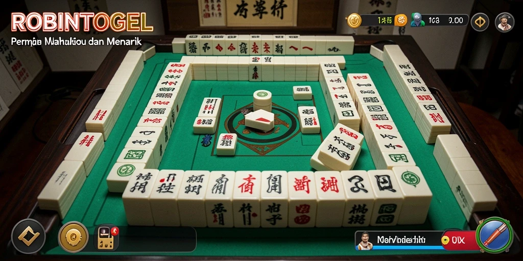 Tampilan gameplay menarik dari ROBINTOGEL Mahjong.