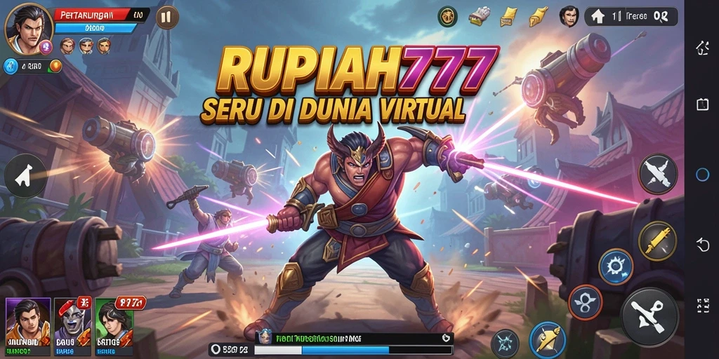 Tangkapan layar gameplay RUPIAH777 menunjukkan pertarungan intens penuh aksi.