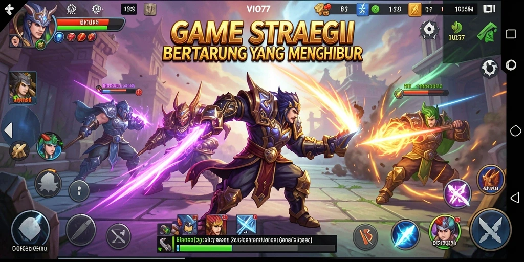 Tampilan gameplay VIO77 dengan pertempuran seru dan strategi mendalam.